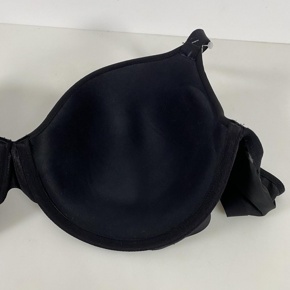 Wacoal Shape Revelation Bra Womens 38G Black Shallow Top Ultimate Lift T-Shirt - Picture 10 of 16
